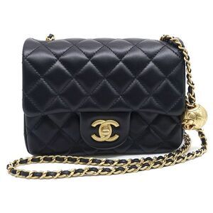 Chanel Mini Matelasse Chain Shoulder Bag Coco Mark Random Serial